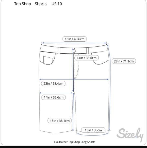 Top Shop Faux Leather Shorts Size 10 - Picture 4 of 8